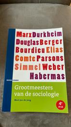 Mart-Jan de Jong - Grootmeesters van de sociologie, Mart-Jan de Jong, Ophalen of Verzenden, Zo goed als nieuw