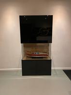 Hoogglans vitrinekast met verlichting, Huis en Inrichting, Kasten | Vitrinekasten, Ophalen, Overige materialen, Gebruikt, 50 tot 100 cm