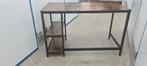 Mooi metalen bureau met houten blad 118x76, Ophalen, Zo goed als nieuw