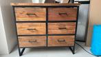 Ladekast Gijs | 6 lades | Metaal | Hout, Ophalen, Gebruikt, 5 laden of meer, 50 tot 100 cm