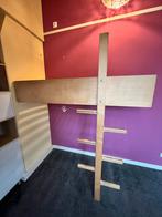 Unieke Essenhouten Hoogslaper 170x70cm, Ophalen, Gebruikt, Hoogslaper, 160 tot 180 cm