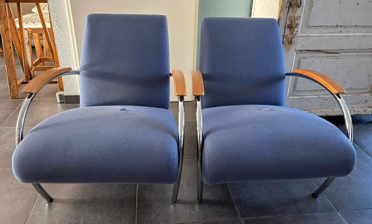 2x Gelderland 5470 Fauteuils - Opknappers, Huis en Inrichting, Fauteuils, Gebruikt, 50 tot 75 cm, 75 tot 100 cm, Ophalen