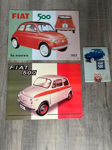 Reclameborden Fiat 500 beschikbaar voor biedingen
