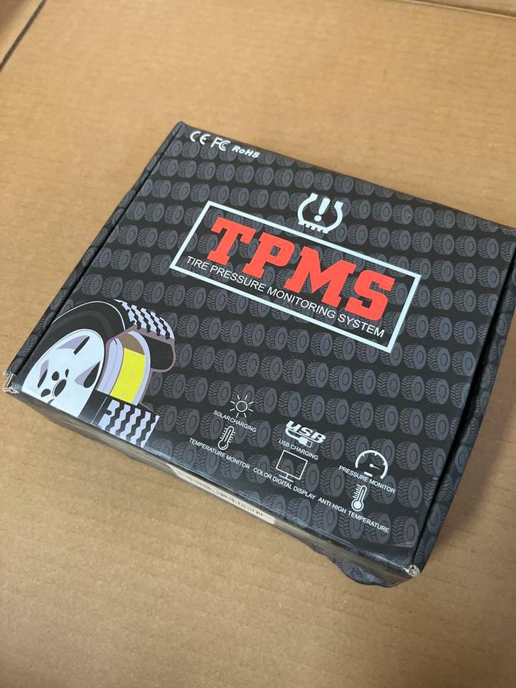 TPMS Bandenspanningsmeter met USB en Zonne-energie, Auto-onderdelen, Elektronica en Kabels, Universele onderdelen, Nieuw, Ophalen of Verzenden