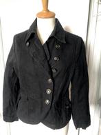 STROKE zwart jasje katoen/metaal mt 40 schuine sluiting, Maat 38/40 (M), Zwart, Ophalen of Verzenden, Zo goed als nieuw