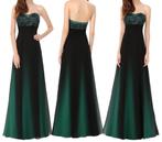 nieuwe galajurk maat 36 zwart/groen, Galajurk, Zwart, All2wish4, Nieuw