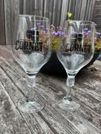 Cornet 4 bierglazen op kasteelvoet 33cl, Verzamelen, Glas en Borrelglaasjes, Verzenden, Bierglas