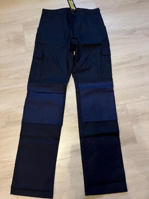 Werkbroek pol/kat met kniezakken in Donkerblauw en Zwart, Tuin en Terras, Werkkleding, Nieuw, Heren, Broek, Ophalen of Verzenden