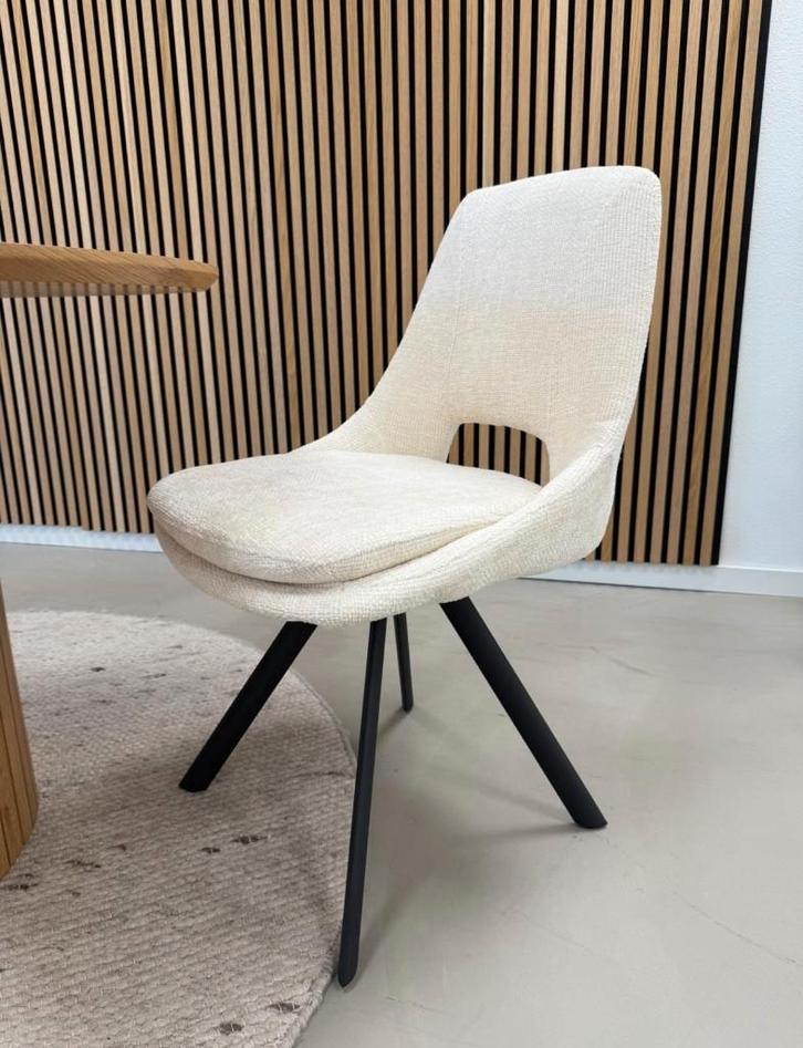 6x Kick eetkamerstoel Lena creme, Huis en Inrichting, Stoelen, Nieuw, Vijf, Zes of meer stoelen, Stof, Overige kleuren, Ophalen of Verzenden