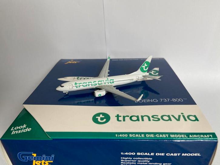 Gemini Jets 1/400 Transavia Boeing 737, Verzamelen, Luchtvaart en Vliegtuigspotten, Zo goed als nieuw, Schaalmodel, Ophalen of Verzenden