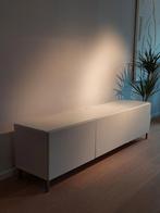 Ikea Besta TV-kast wit hoogglans op pootjes, Huis en Inrichting, Kasten | Televisiemeubels, Ophalen, Kunststof, 150 tot 200 cm
