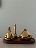 Gouden Vazen Set - Nieuw in Doos!, Overige materialen, Overige kleuren, Nieuw, Ophalen of Verzenden