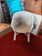 Witte Rotan Stoel - Landelijke Stijl, Ophalen, Gebruikt, Wit, Riet of Rotan