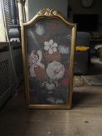 Brocante muurlijst met Bloemetjes erin, Huis en Inrichting, Ophalen, Minder dan 50 cm, Gebruikt, 75 cm of meer