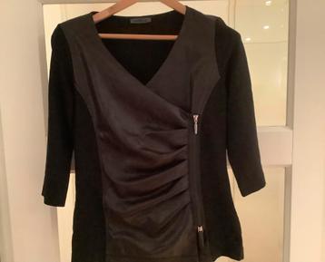 Zwart AIRFIELD overslagtuniek 38/40 ritsdetails nieuwstaat beschikbaar voor biedingen