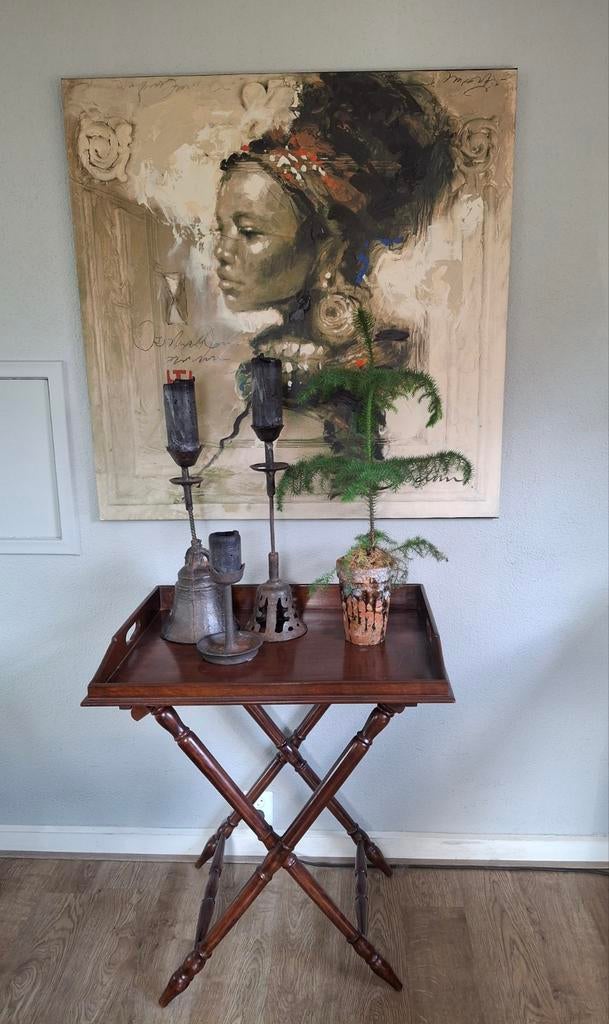 Antieke Butlertray / Dienbladtafel, Ophalen of Verzenden