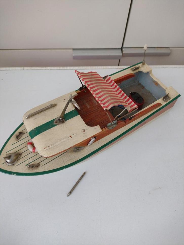 Vintage Speelgoedboot - Restauratie Nodig, Antiek en Kunst, Antiek | Speelgoed, Ophalen
