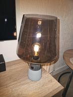 Mooie Schemerlamp met Glas en Stenen Voet, Huis en Inrichting, Lampen | Tafellampen, Ophalen