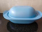 Tupperware ovenschaal blauw 1 liter, Huis en Inrichting, Keuken | Tupperware, Ophalen of Verzenden, Zo goed als nieuw, Blauw, Schaal