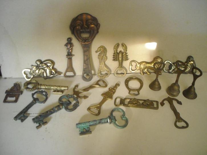 curiosa koperen fles openers, Antiek en Kunst, Curiosa en Brocante, Ophalen