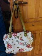 Handgemaakte leren damestas met bloemen, Ophalen of Verzenden