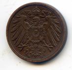 Duitsland 2 Pfennig 1908 G Oplage 610.000, Ophalen of Verzenden, Duitsland