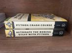 Python Leerboeken: Crash Course & Automate the Boring Stuff, Boeken, Ophalen of Verzenden, Zo goed als nieuw, Programmeertaal of Theorie