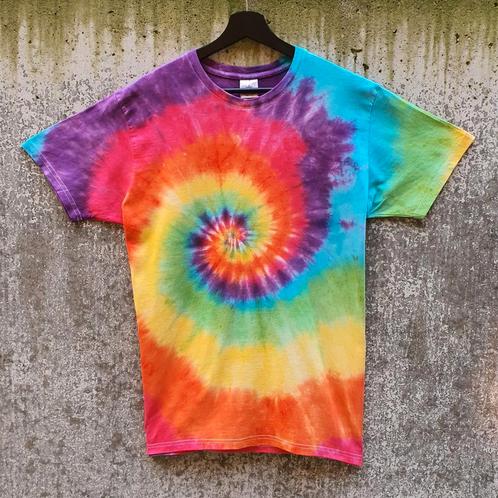 Regenboog spiral tie dye zomer t-shirt unisex maat L, Kleding | Dames, T-shirts, Nieuw, Maat 42/44 (L), Overige kleuren, Korte mouw