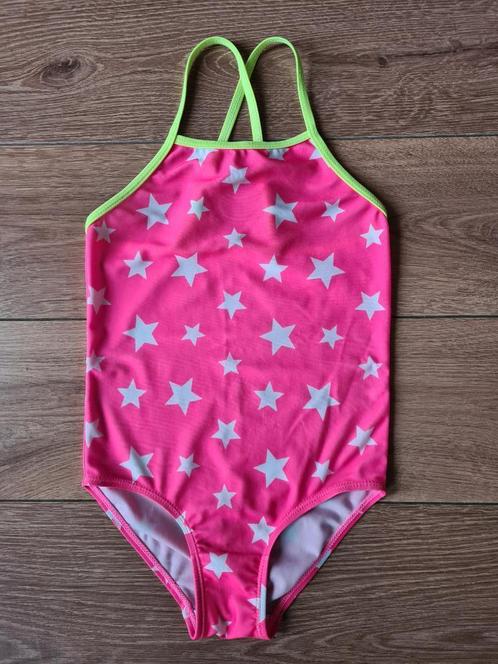 Hema badpak maat 122 / 128 fel roze met sterren, Kinderen en Baby's, Kinderkleding | Maat 122, Gebruikt, Meisje, Sport- of Zwemkleding