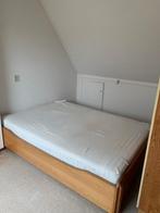 T.e.a.b. Grenen bed 140x200 met kast, Huis en Inrichting, Slaapkamer | Bedden, Ophalen, Gebruikt, Bruin, Tweepersoons