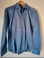Blauwe overhemden Jack & Jones mt M, Ophalen of Verzenden, Zo goed als nieuw, Blauw, Halswijdte 41/42 (L)