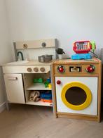 Keuken/wasmachine, Kinderen en Baby's, Speelgoed | Speelkeukens, Ophalen, Gebruikt, Hout