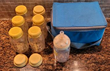 Medela flesjes incl speen en koeltas beschikbaar voor biedingen