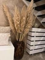 Glazen vazen (2 stuks) met decoratieve pluimen | €10,- !!!, Huis en Inrichting, Woonaccessoires | Vazen, Overige kleuren, Ophalen of Verzenden
