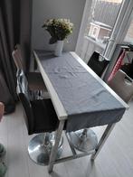 Barset met 4 krukken, Gebruikt, 60 tot 90 cm, Ophalen of Verzenden, Metaal