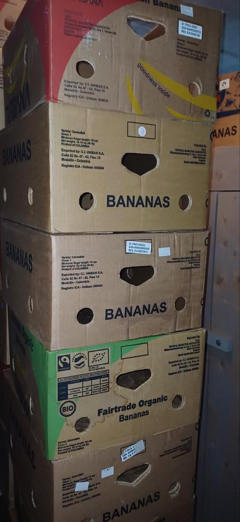 Bananendozen - Circa 40 stuks, Doe-het-zelf en Verbouw, Kratten en Dozen, Ophalen
