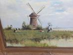 mooi oud  landschap met koeien en molen  b.medema, Antiek en Kunst, Kunst | Schilderijen | Klassiek, Ophalen