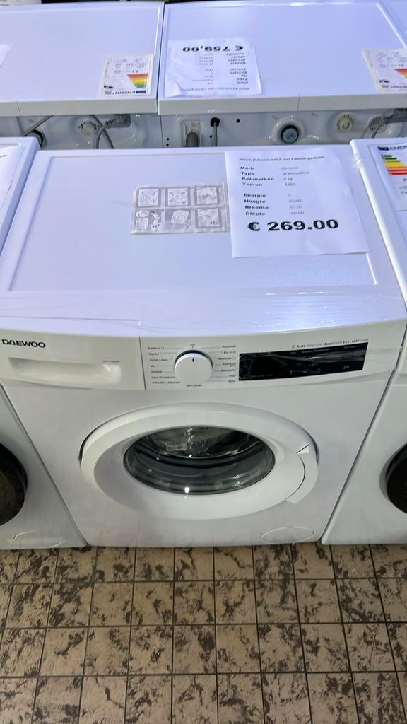 Daewoo wasmachine 6 kg nieuw, Witgoed en Apparatuur, Wasmachines, Nieuw, Voorlader, 4 tot 6 kg, Minder dan 85 cm, Minder dan 1200 toeren