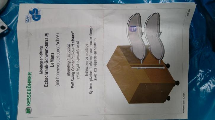 Hoekkast carrousel LeMans merk Kesseböhmer, Huis en Inrichting, Keuken | Keukenelementen, Zo goed als nieuw, Minder dan 100 cm