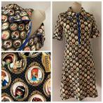 Bobbeez Retro vintage op maat gemaakte Jurk Maat xs s, Verzenden, Zwart, Zo goed als nieuw, Maat 36 (S)