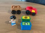 Little People : Tractor met aanhanger en kratjes groenten, Kinderen en Baby's, Speelgoed | Fisher-Price, Ophalen, Gebruikt, Auto of Voertuig