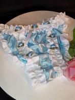 Blauw satijnen tanga bikinibroekje babyblauw roosjes, Kleding | Dames, Slip, Blauw, Handgemaakt, Verzenden