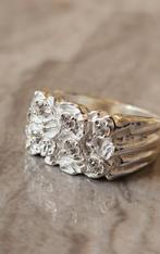 Prachtige piet piet zilver 925 ring met zirkonia steen, Sieraden, Tassen en Uiterlijk, 20 of groter, Heer, Nieuw, Ophalen of Verzenden