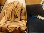 Houten Treinbaan met Treintjes, Ophalen of Verzenden, Gebruikt, Jongen of Meisje