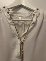 Offwhite blouse Silver&Gold maat M gouden ketting, Ophalen of Verzenden, Zo goed als nieuw, Maat 38/40 (M), Wit