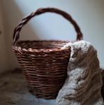 Charmante Brocante Rieten Plukmand - 30cm, Ophalen of Verzenden