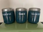 Emaille koffie suiker thee, Overige materialen, Overige typen, Ophalen of Verzenden, Zo goed als nieuw