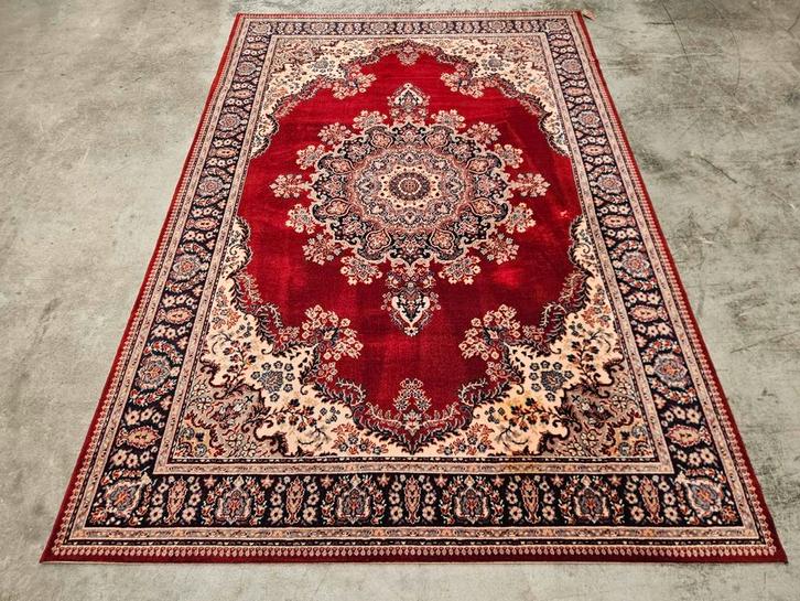 Vintage oosters wol vloerkleed Saphire medallion 200x296cm, Huis en Inrichting, Stoffering | Tapijten en Kleden, Gebruikt, 150 tot 200 cm