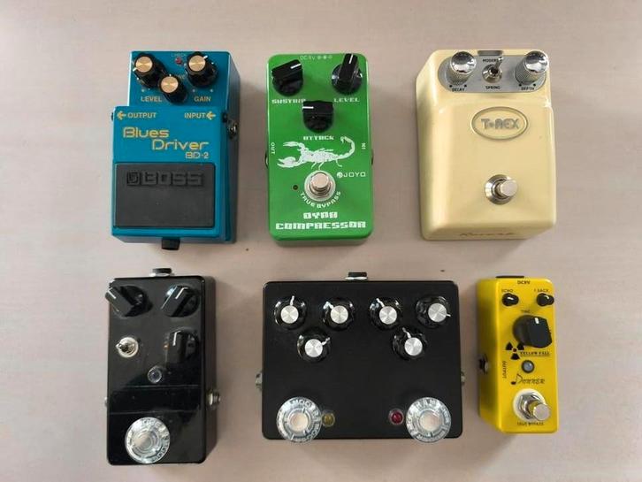 Diverse effectpedalen gitaar, Muziek en Instrumenten, Effecten, Gebruikt, Reverb, Compressor, Ophalen of Verzenden