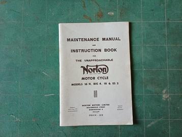NORTON owner’s manual: 16H, Big Four, 18 en ES2 beschikbaar voor biedingen